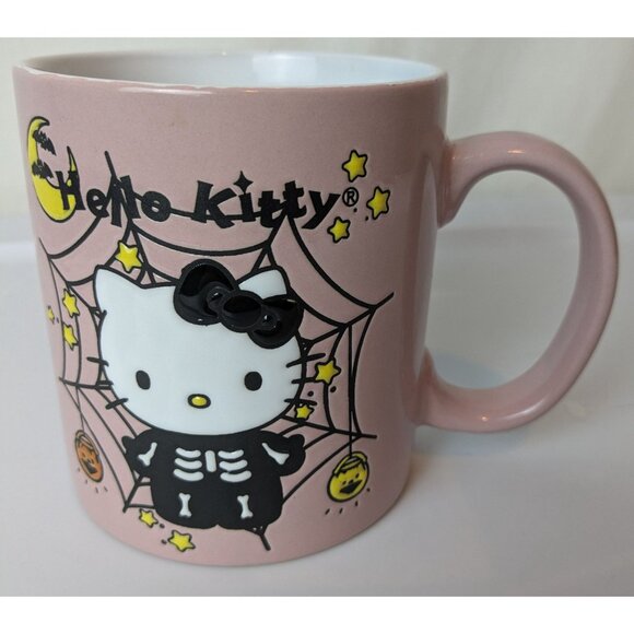New Hello Kitty Sanrio Halloween Pink Skeleton 2023 Mug - Picture 4 of 6